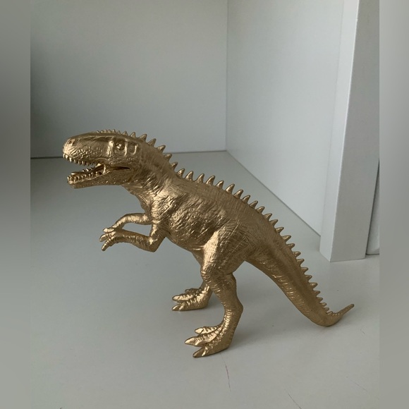 LUX Gold Metallic T Rex Dinosaur Decorative BRAND NEW Decor - Picture 4 of 10